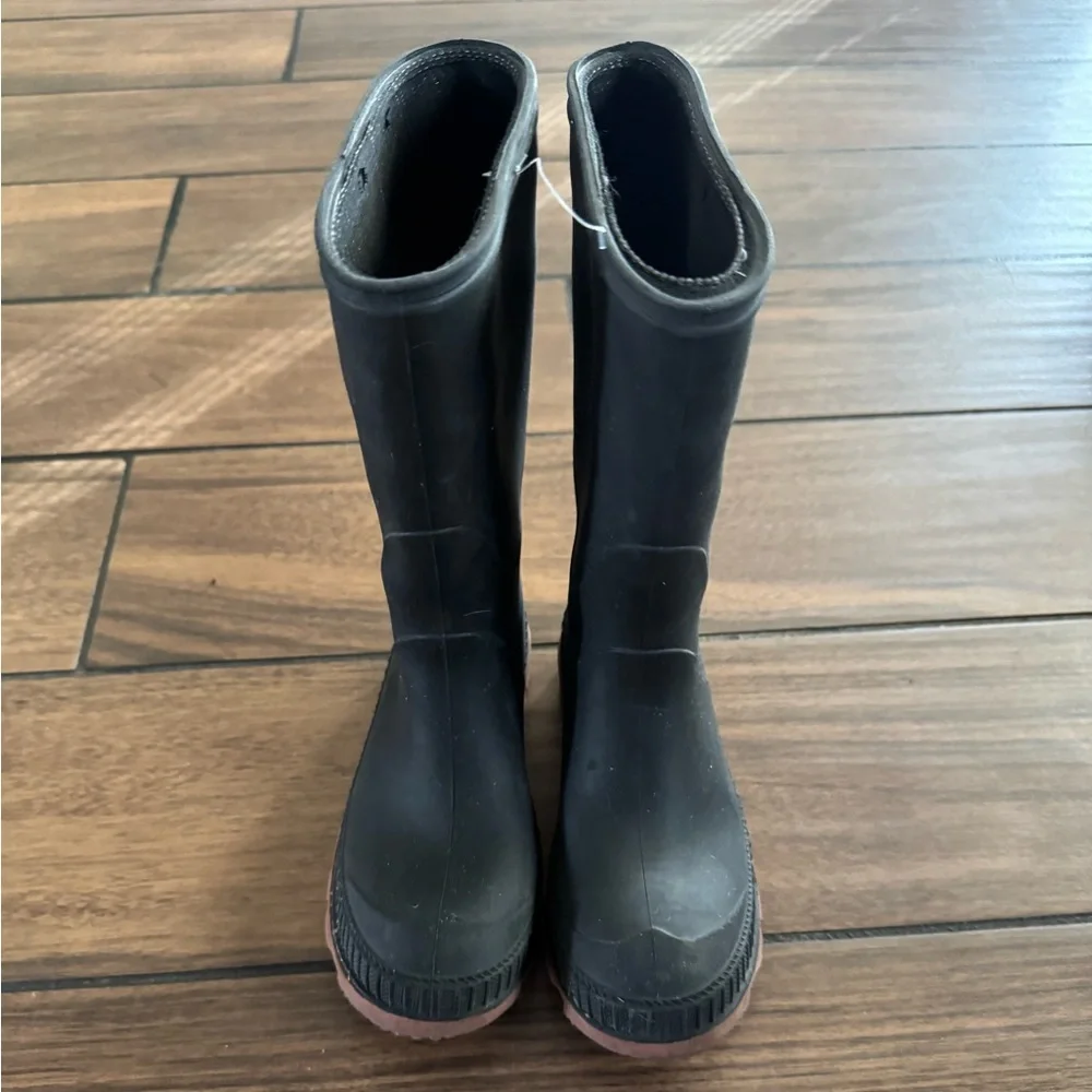 Kids Black Rubber rain Boots size 13